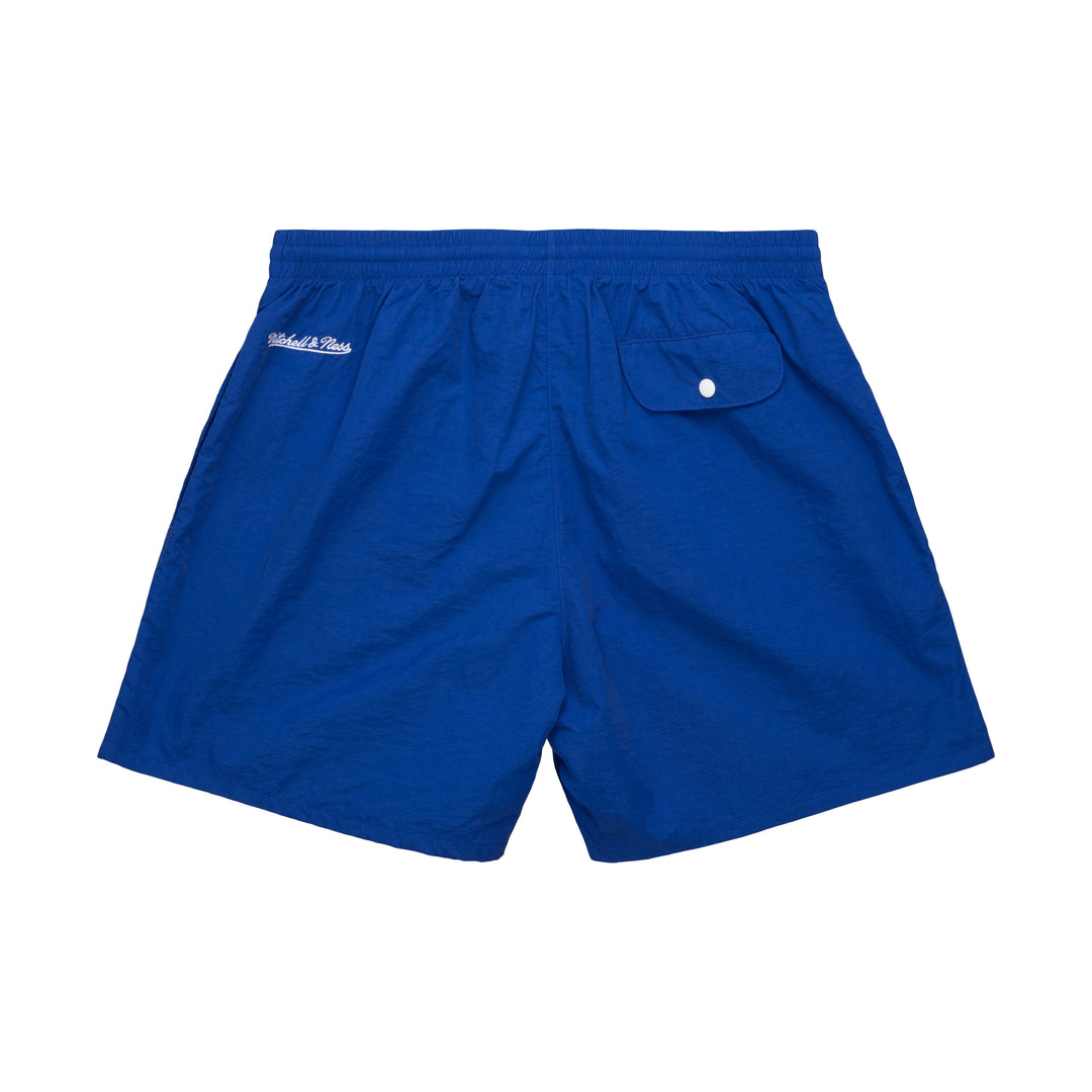 Mitchell &amp; Ness Mens Essentials Nylon Shorts Blue - THE 4TH QUARTER