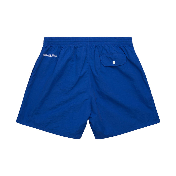 Mitchell &amp; Ness Mens Essentials Nylon Shorts Blue - THE 4TH QUARTER