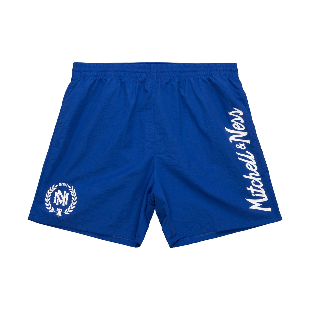 Mitchell & Ness Mens Essentials Nylon Shorts Blue - THE 4TH QUARTER