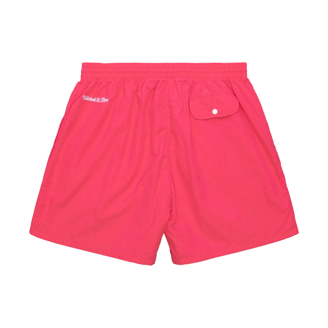 Mitchell &amp; Ness Mens Essentials Nylon Shorts Pink - THE 4TH QUARTER