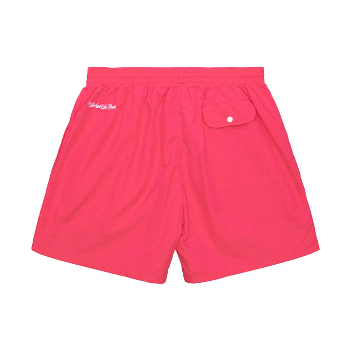 Mitchell &amp; Ness Mens Essentials Nylon Shorts Pink - THE 4TH QUARTER
