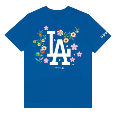 Los Angeles Dodgers Mens T-Shirt Fanatics Takashi Murakami Tee Blue Los Angeles Dodgers Mens T-Shirt Fanatics Takashi Murakami Tee Blue