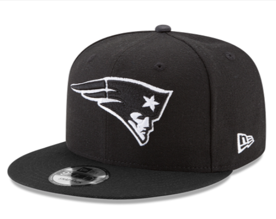 New England Patriots Snapback New Era 9Fifty Black White Logo Hat
