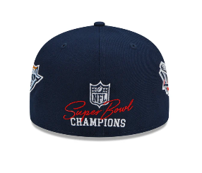 New England Patriots New Era Fitted Count the Rings Cap Hat Navy Grey UV - THE 4TH QUARTER
