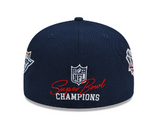 New England Patriots New Era Fitted Count the Rings Cap Hat Navy Grey UV - THE 4TH QUARTER
