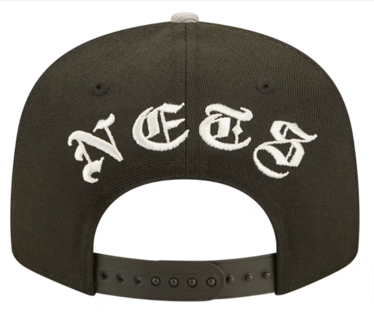 Brooklyn Nets Snapback 9Fifty New Era Back Letter Arch Cap Hat Black - THE 4TH QUARTER