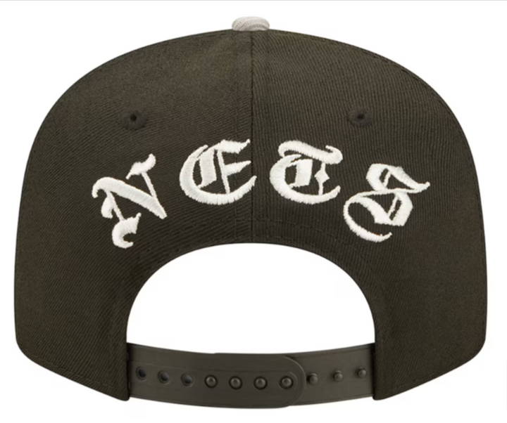 Brooklyn Nets Snapback 9Fifty New Era Back Letter Arch Cap Hat Black - THE 4TH QUARTER