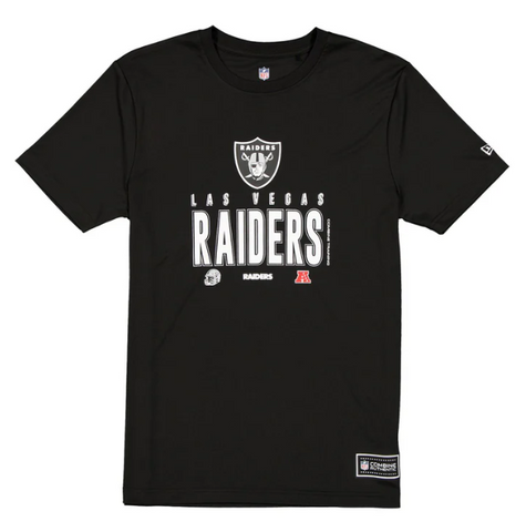 Raiders Mens T-Shirt New Era Dri-Fit 2025 Training Tee Black