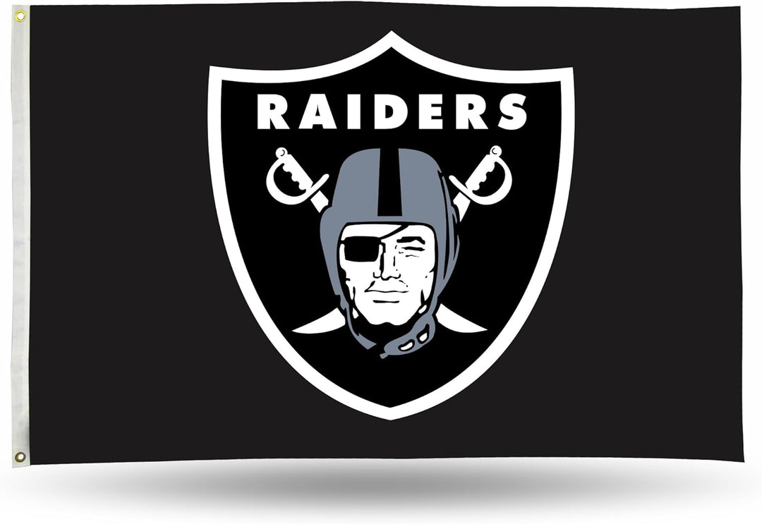 Raiders Bar Home Decor Wincraft Lightweight 3' X 5' Flag Logo Single Sided - THE 4TH QUARTER