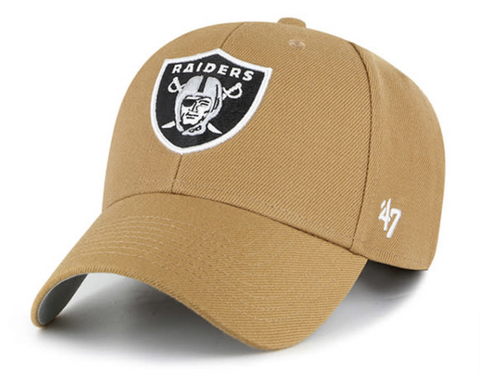 Raiders Velcro 47 Brand MVP Adjustable Cap Hat Camel