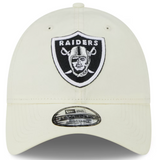 Raiders Strapback New Era 9Twenty Core Classic 2.0 Cream Adjustable Cap Hat