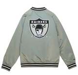 Raiders Men's Mitchell & Ness Double Clutch Jacket Silver