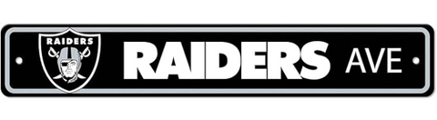 Raiders Ave Street Sign Bar Decor