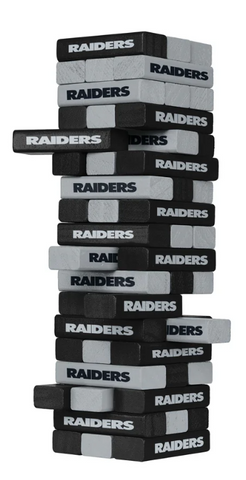 Las Vegas Raiders Jenga Stackable Blocks Game