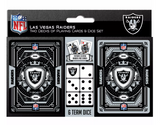 Las Vegas Raiders 2-Pack Playing cards & Dice Set for Adults