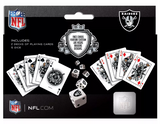 Las Vegas Raiders 2-Pack Playing cards & Dice Set for Adults