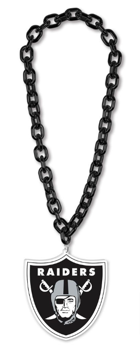 Raiders WinCraft Big Chain Foam Black Necklace - THE 4TH QUARTER