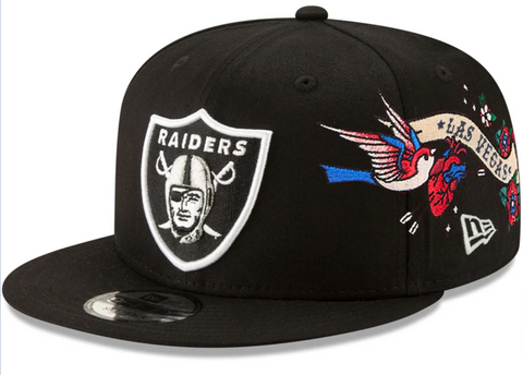 Raiders Snapback New Era 9Fifty City Art Black Hat - THE 4TH QUARTER