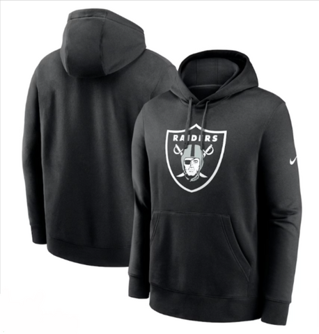 Raiders Mens Sweatshirt Club Logo Pullover Hoodie