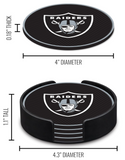 Raiders 4 Piece PVC Coasters Set