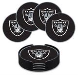Raiders 4 Piece PVC Coasters Set