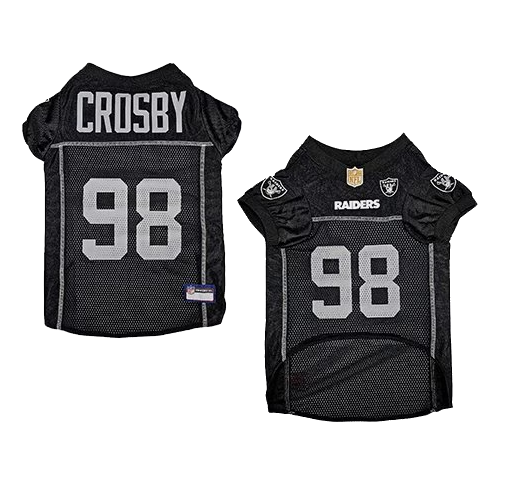 Raiders Pet Dog Jersey Max Crosby #98 Black - THE 4TH QUARTER