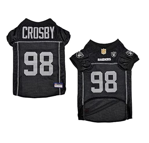 Raiders Pet Dog Jersey Max Crosby #98 Black