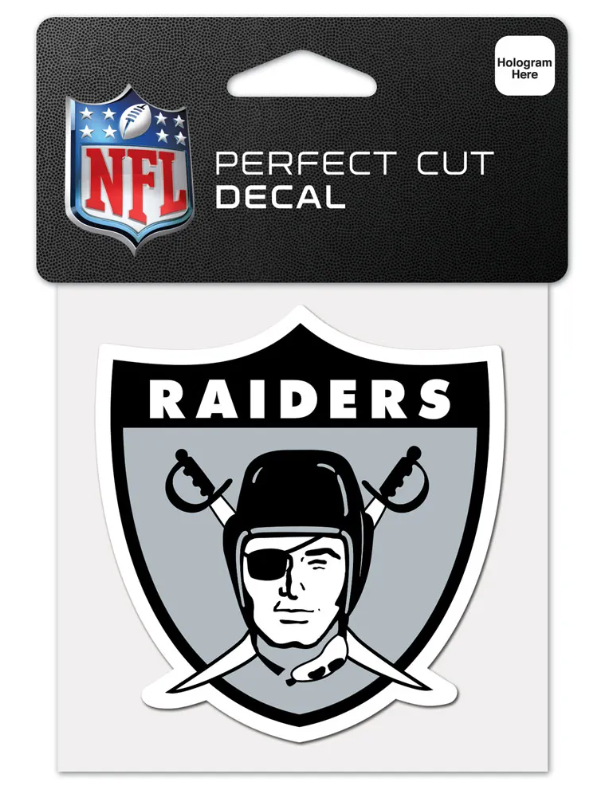 Raiders Classic Logo Retro Perfect Cut Color Decal 4" x 4" - THE 4TH QUARTER
