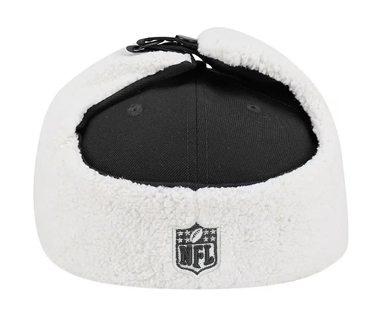 Raiders Fitted New Era 59Fifty Dog Ear Cap Hat Grey UV - THE 4TH QUARTER