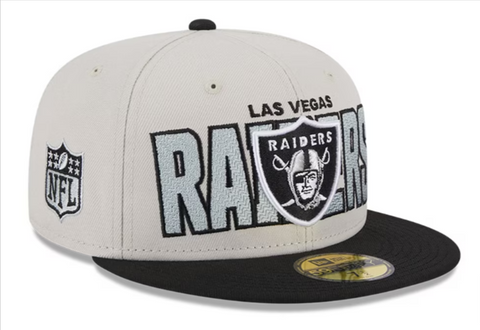 Men's New Era Black Las Vegas Raiders City Cluster 59FIFTY Fitted Hat