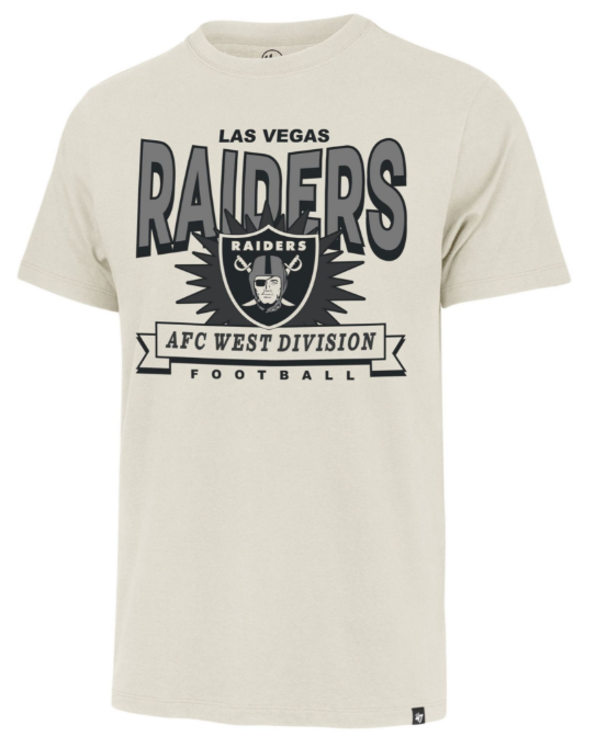 Raiders Mens T-Shirt 47 Brand Dune Twelve Six Franklin Tee - THE 4TH QUARTER