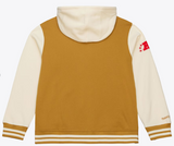 Raiders Mens Jacket Brown/Cream Dusted Fleece Full-Snap