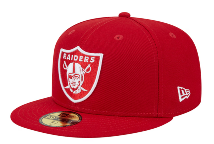 Los Ángeles Raiders Fitted New Era 59Fifty Super Bowl Patch Red Cap Hat Grey UV - THE 4TH QUARTER