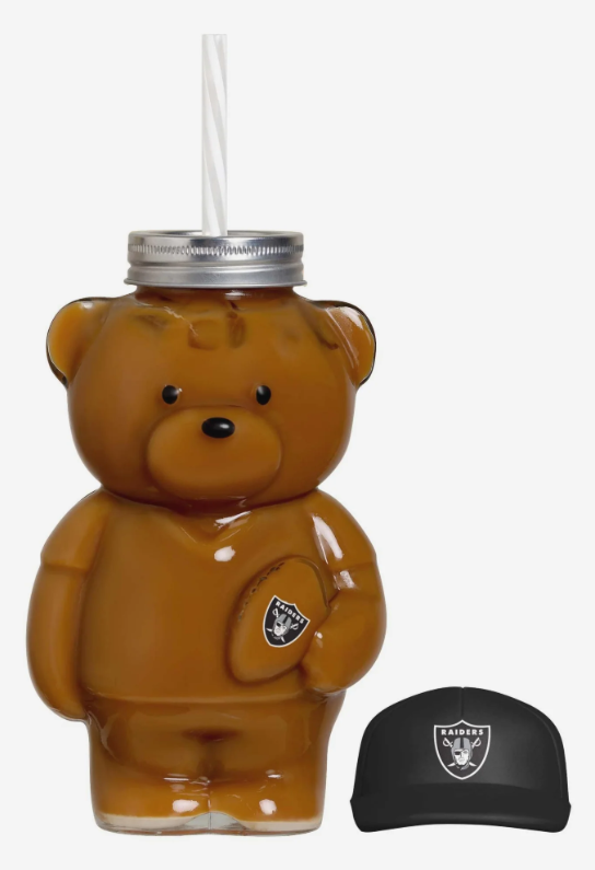 Raiders Glass Bear Tumbler
