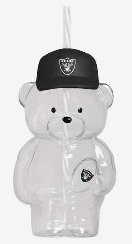 Raiders Glass Bear Tumbler