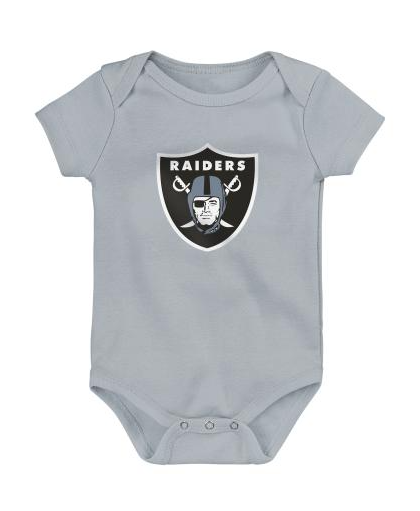 Las Vegas Raiders Infant Newborn (0-9 Months) Logo Creeper 3pc Set - THE 4TH QUARTER