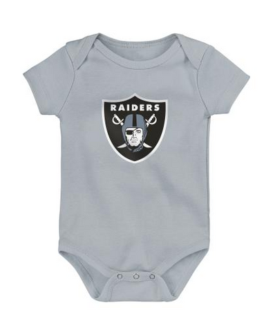 Las Vegas Raiders Infant Newborn (0-9 Months) Logo Creeper 3pc Set