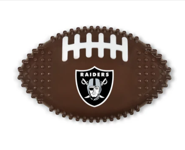 Raiders Pet Dog Hard Nylon Football Chew Toy - THE 4TH QUARTER