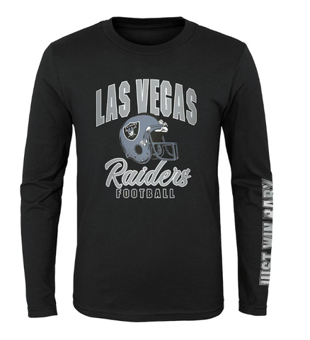 Oakland Raiders Youth 8 20 T Shirt Long Sleeve Black THE 4TH