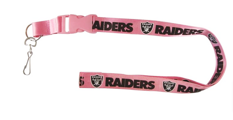 Raiders Badge Tickets Holder Keychain Lanyard Pink
