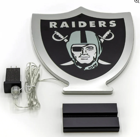 Raiders LED Infinity Logo Acrylic Light - THE 4TH QUARTER
