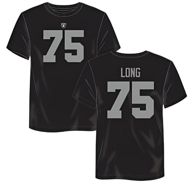 Raiders Mens Fanatics T-Shirt #75 Howie Long Player Tee Black - THE 4TH QUARTER