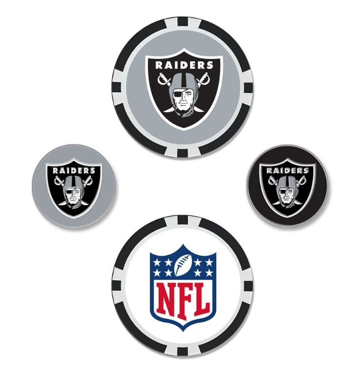 Raiders 4 Piece Golf Ball Marker Set - THE 4TH QUARTER