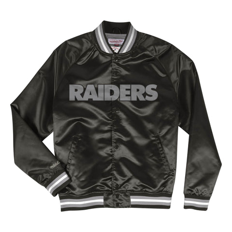 Raiders Toddler 2T-4T Jacket Mitchell & Ness Light Satin Black