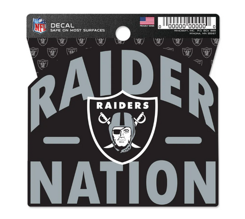 Raiders Clean Cut Decal 3 x 4 Nation
