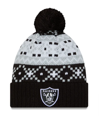 Las Vegas Raiders Beanie New Era Nostalgia Knit Hat
