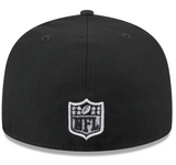 Raiders Fitted New Era 59Fifty Pennant Cap Hat Grey UV