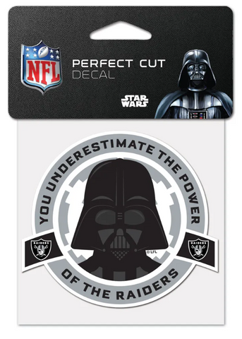 Raiders Star Wars Darth Vader Perfect Cut Color Decal 4" x 4"