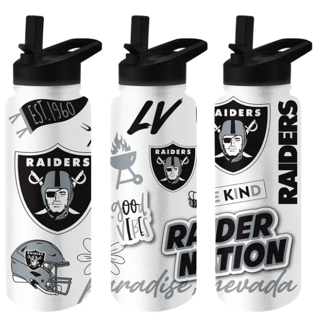 Las Vegas Raiders 34oz Native Quencher Bottle - THE 4TH QUARTER