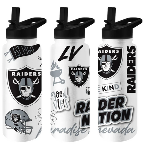 Las Vegas Raiders 34oz Native Quencher Bottle - THE 4TH QUARTER